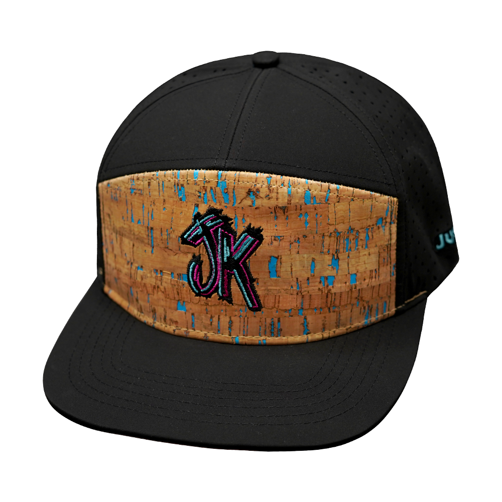 JK - 7 Panel - Teal Cork - Black