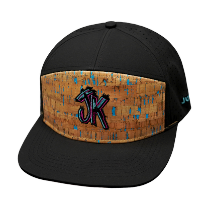 JK - 7 Panel - Teal Cork - Black