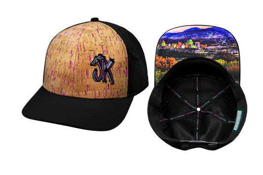 JK - 6 Panel - Purple Cork - Black